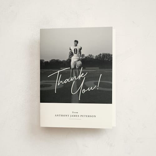 This is a cloud graduation thank you cards with standard by Maggie Daugherty called class of 2025! printing on strathmore in standard