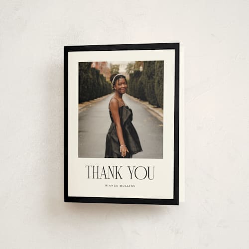 This is a opal graduation thank you cards with standard by Cindy Reynolds called accomplishment printing on strathmore in standard