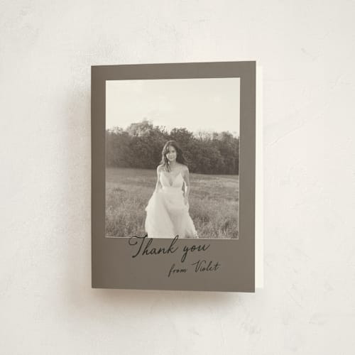 This is a earth graduation thank you cards with standard by Sara Hicks Malone called scrapbook printing on strathmore in standard