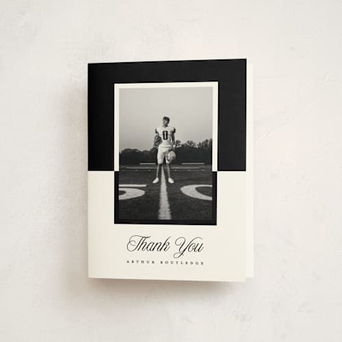 This is a nero graduation thank you cards with standard by Pati Cascino called silo printing on strathmore in standard