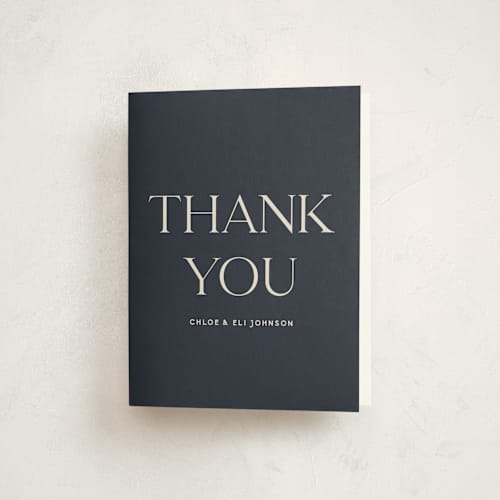 This is a nightsky graduation thank you cards with standard by Pati Cascino called double the cheers printing on strathmore in standard