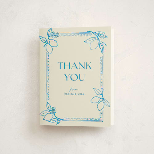 This is a ocean graduation thank you cards with standard by Pati Cascino called mediterraneo printing on strathmore in standard