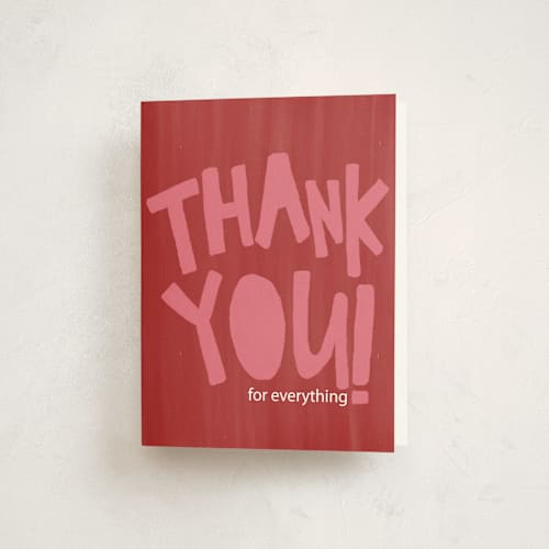 This is a ruby graduation thank you cards with standard by Erin Kessler called grad! printing on strathmore in standard