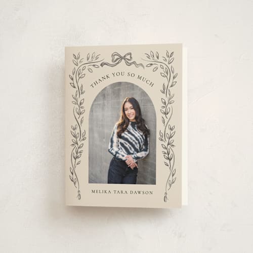 This is a ink graduation thank you cards with standard by Petra Kern called chic printing on strathmore in standard
