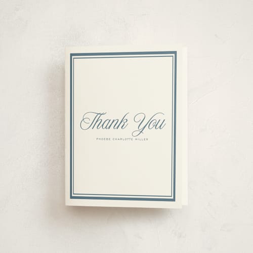 This is a winterberry graduation thank you cards with standard by Blustery August called lauren printing on strathmore in standard