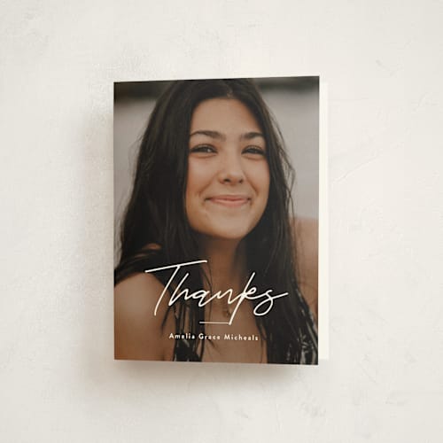 This is a cloud graduation thank you cards with standard by Susan Asbill called details printing on strathmore in standard