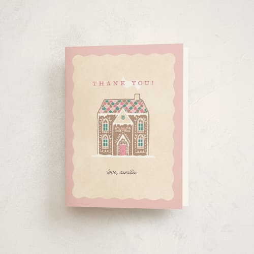 This is a cotton candy baby shower thank you cards with standard by Pixel and Hank called holiday greetings printing on strathmore in standard