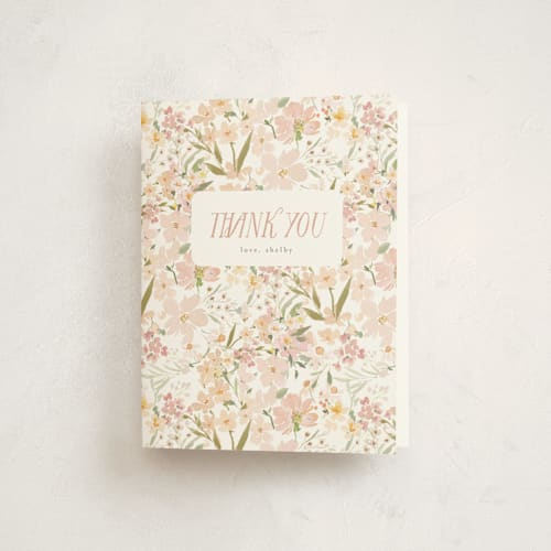 This is a carnation baby shower thank you cards with standard by Itsy Belle Studio called storybook printing on strathmore in standard
