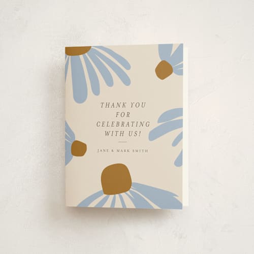 This is a sky baby shower thank you cards with standard by Aviva Atri called flower sprinkle printing on strathmore in standard
