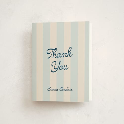 This is a marina baby shower thank you cards with standard by Olivia Raufman called mariniere printing on strathmore in standard