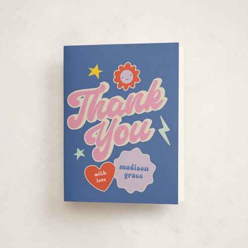 This is a groovy blues bar mitzvah bat mitzvah invitations with standard by Vera Lim called retro16 printing on strathmore in standard