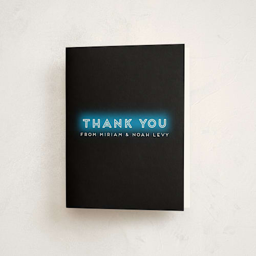 This is a lagoon bar mitzvah bat mitzvah invitations with standard by Anne Retter - SchoepfergeistArt called neon glow - b’nai / bat / bar mitzvah invitation printing on strathmore in standard