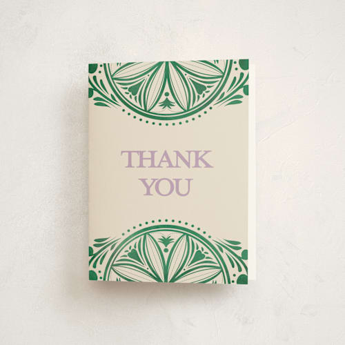 This is a viridian kids thank you cards with standard by The Savage Label called papel picado printing on strathmore in standard