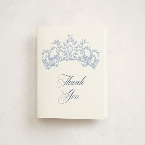 This is a sky kids thank you cards with standard by Lissabeth Anglin called crowned printing on strathmore in standard