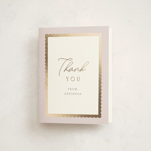 This is a lilac sweet sixteen birthday party invitations with foil pressed by Angela Thompson called sweet frame printing on strathmore in standard