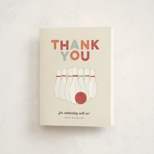 This is a sweet potato kids thank you cards with standard by Bethany Anderson called bowl party printing on strathmore in standard