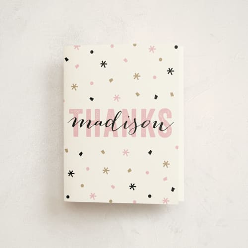 This is a north star kids thank you cards with standard by Dennis Smith called confetti printing on strathmore in standard