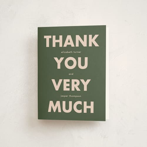 This is a watermelon thank you cards with standard by Heather Schertzer called headline printing on strathmore in standard