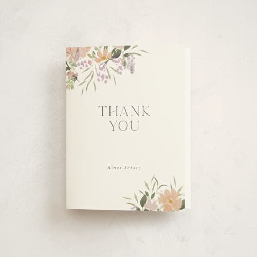 This is a petal thank you cards with standard by Itsy Belle Studio called garden brunch printing on strathmore in standard