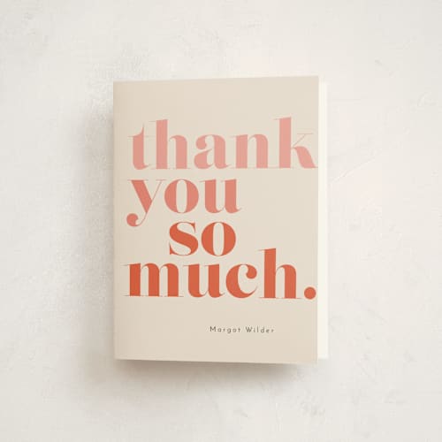 This is a fruit punch thank you cards with standard by Morgan Kendall called this is 40 printing on strathmore in standard