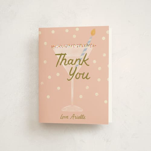 This is a cupcake thank you cards with standard by Jenna Holcomb called tini printing on strathmore in standard