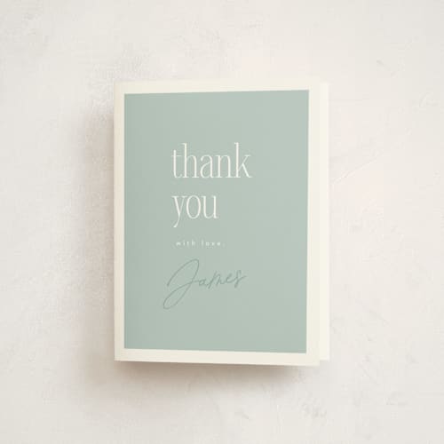 This is a eggshell thank you cards with standard by Hudson meet Rose called plus experience printing on strathmore in standard