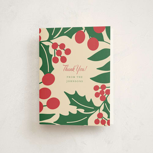 This is a vanilla thank you cards with standard by Deynaaz Daraei called celosia printing on strathmore in standard