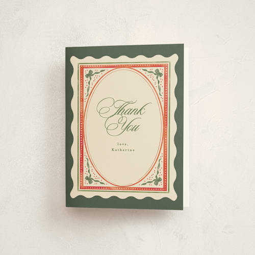 This is a eggnog thank you cards with standard by Creo Study called christmassy printing on strathmore in standard
