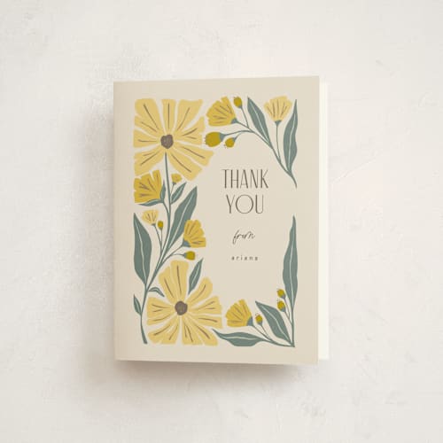 This is a buttercup thank you cards with standard by Karidy Walker called storybook garden printing on strathmore in standard