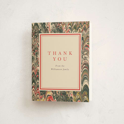This is a festive thank you cards with standard by Studio Suku called book printing on strathmore in standard