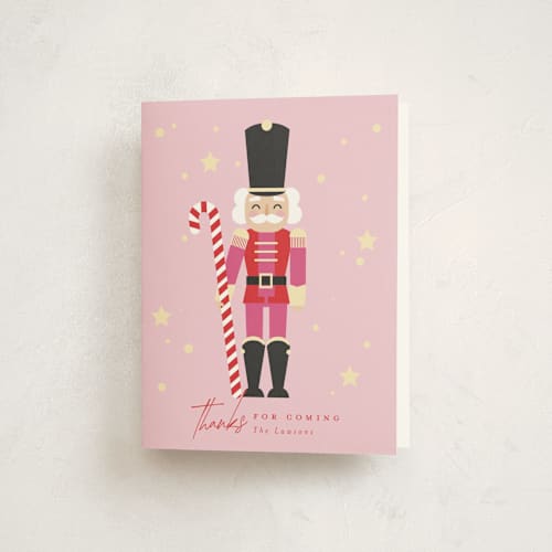 This is a candy thank you cards with standard by Hudson meet Rose called cracking printing on strathmore in standard