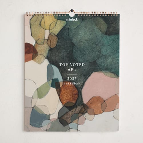 This is a white photo calendars by Multiple Artists called top-voted art calendar 2025 printing on premium calendar paper in grand