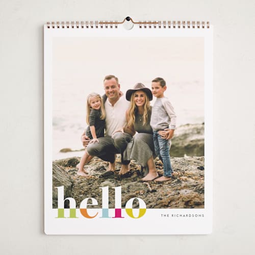 This is a fete photo calendars by Snow and Ivy called bountiful hello printing on premium calendar paper in grand