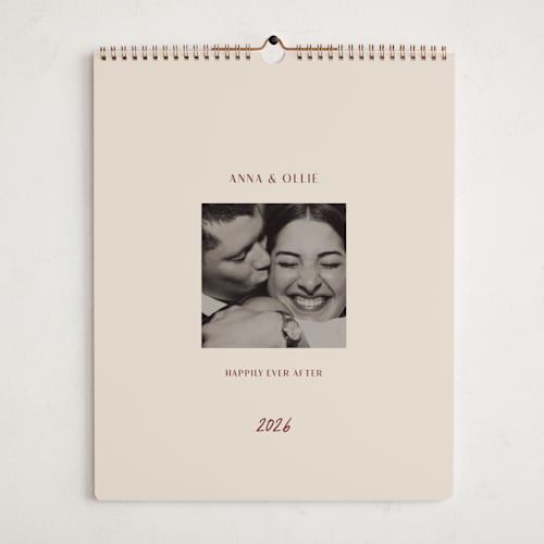 This is a burgundy photo calendars by Ani Somi called center cut printing on premium calendar paper in grand