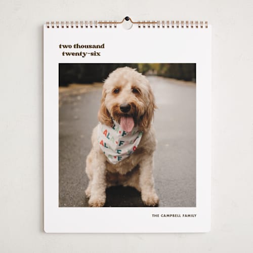 This is a espresso photo calendars by Megan Davis called vinyl printing on premium calendar paper in grand
