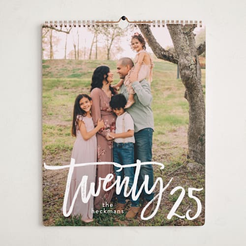 This is a ivory photo calendars by Erin Deegan called big month printing on premium calendar paper in grand