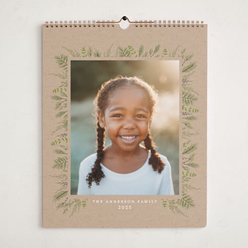 This is a kraft photo calendars by Susan Moyal called bed of greens printing on premium calendar paper in grand