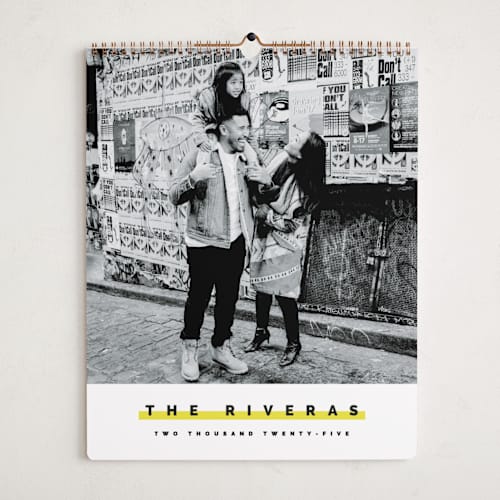 This is a lemon photo calendars by Pixel and Hank called popped punch printing on premium calendar paper in grand