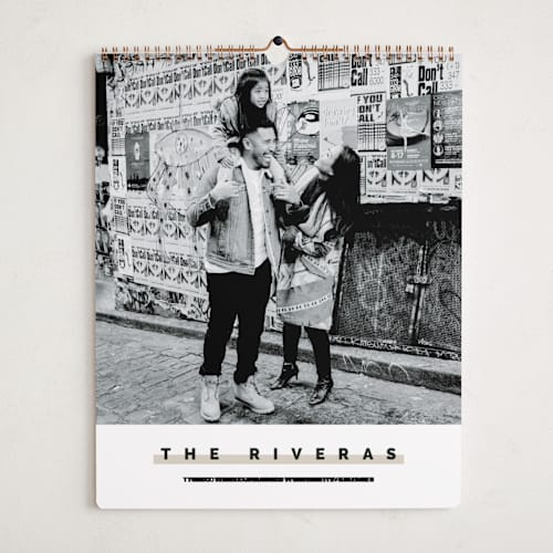 This is a cocoa photo calendars by Pixel and Hank called popped punch printing on premium calendar paper in grand