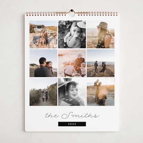 This is a snow photo calendars by Kate Ahn called minimal grid printing on premium calendar paper in grand