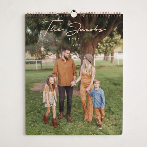 This is a peach photo calendars by Brandy Folse called simplicity printing on premium calendar paper in grand