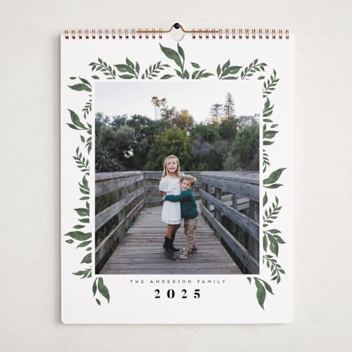 This is a wood photo calendars by Grae called nature border printing on premium calendar paper in grand