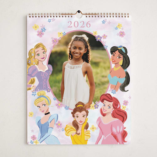 This is a cotton candy photo calendars with standard by Cass Loh called disney's princess portrait printing on premium calendar paper in grand