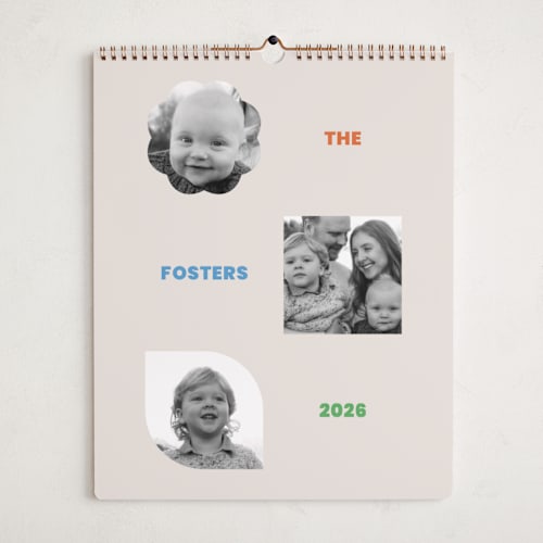 This is a bright photo calendars by Jessica Yeo called shapes printing on premium calendar paper in grand