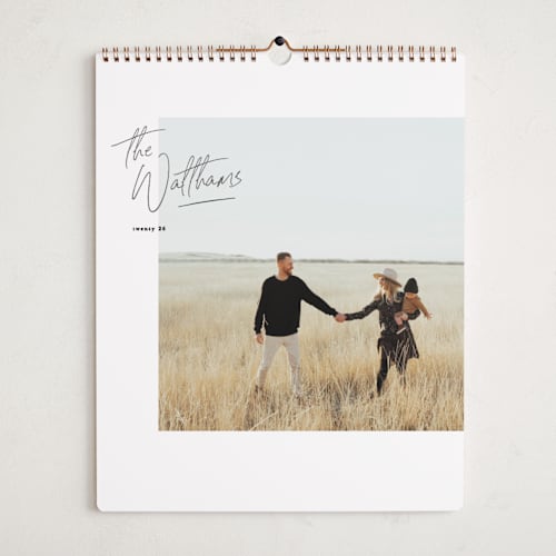 This is a charcoal photo calendars by Creo Study called modern note printing on premium calendar paper in grand