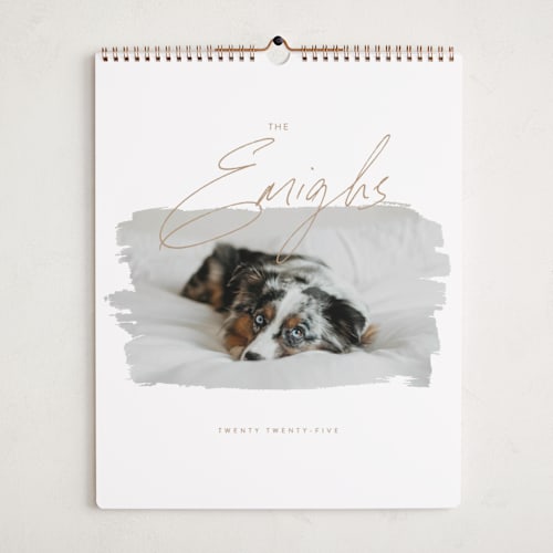 This is a copper photo calendars by Christie Garcia called eclair printing on premium calendar paper in grand