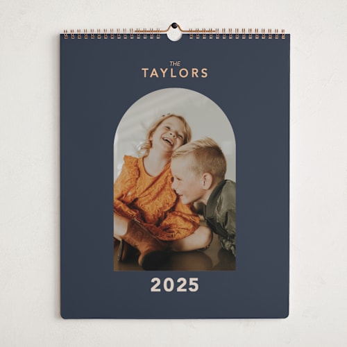 This is a navy photo calendars by Alex Roda called ovalon printing on premium calendar paper in grand