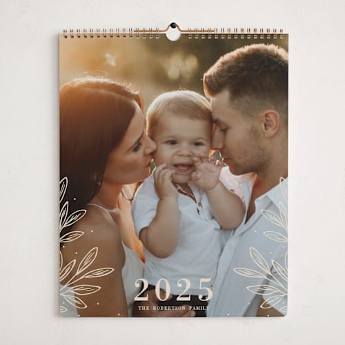 This is a taupe photo calendars by Oma N. Ramkhelawan called sprigs printing on premium calendar paper in grand