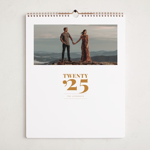 This is a terracotta photo calendars by Pati Cascino called less is more printing on premium calendar paper in grand