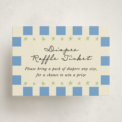 This is a lime baby shower insert cards with standard by Jackie Crawford called petit pomodoro printing on signature in standard